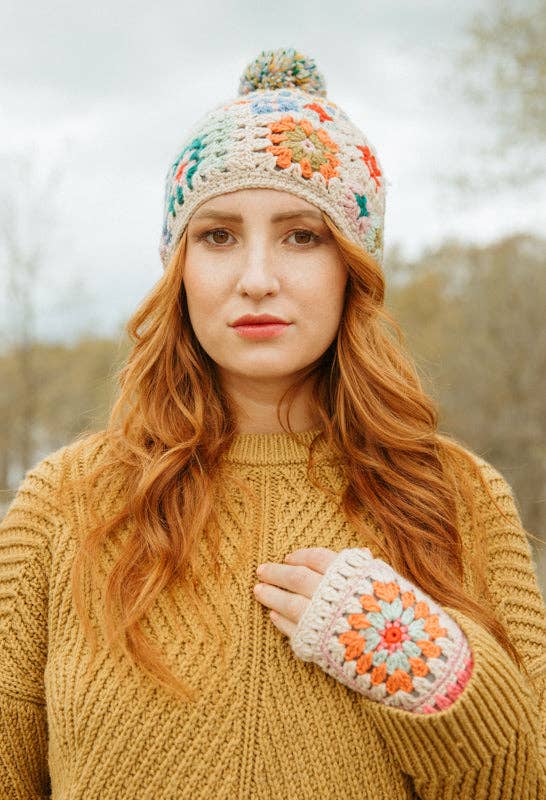 French Knot Woodstock Crochet Hat